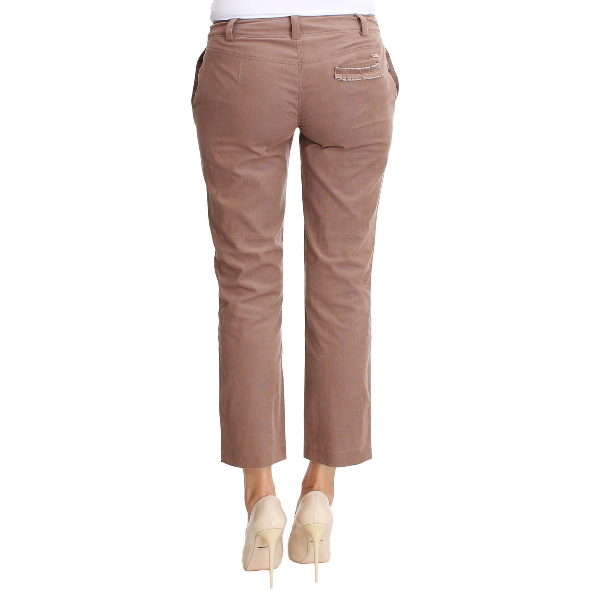 Brown Cropped Corduroys Pants