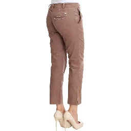 Brown Cropped Corduroys Pants