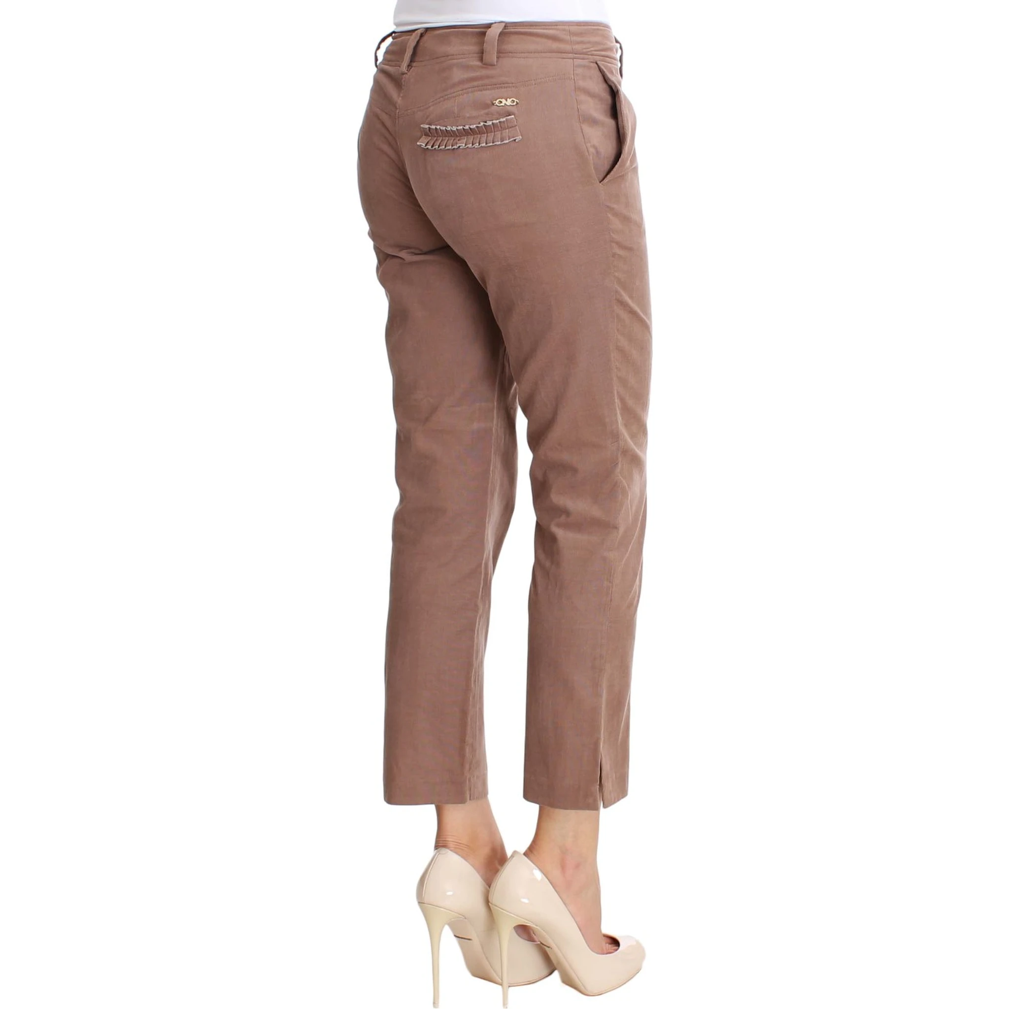 Brown Cropped Corduroys Pants