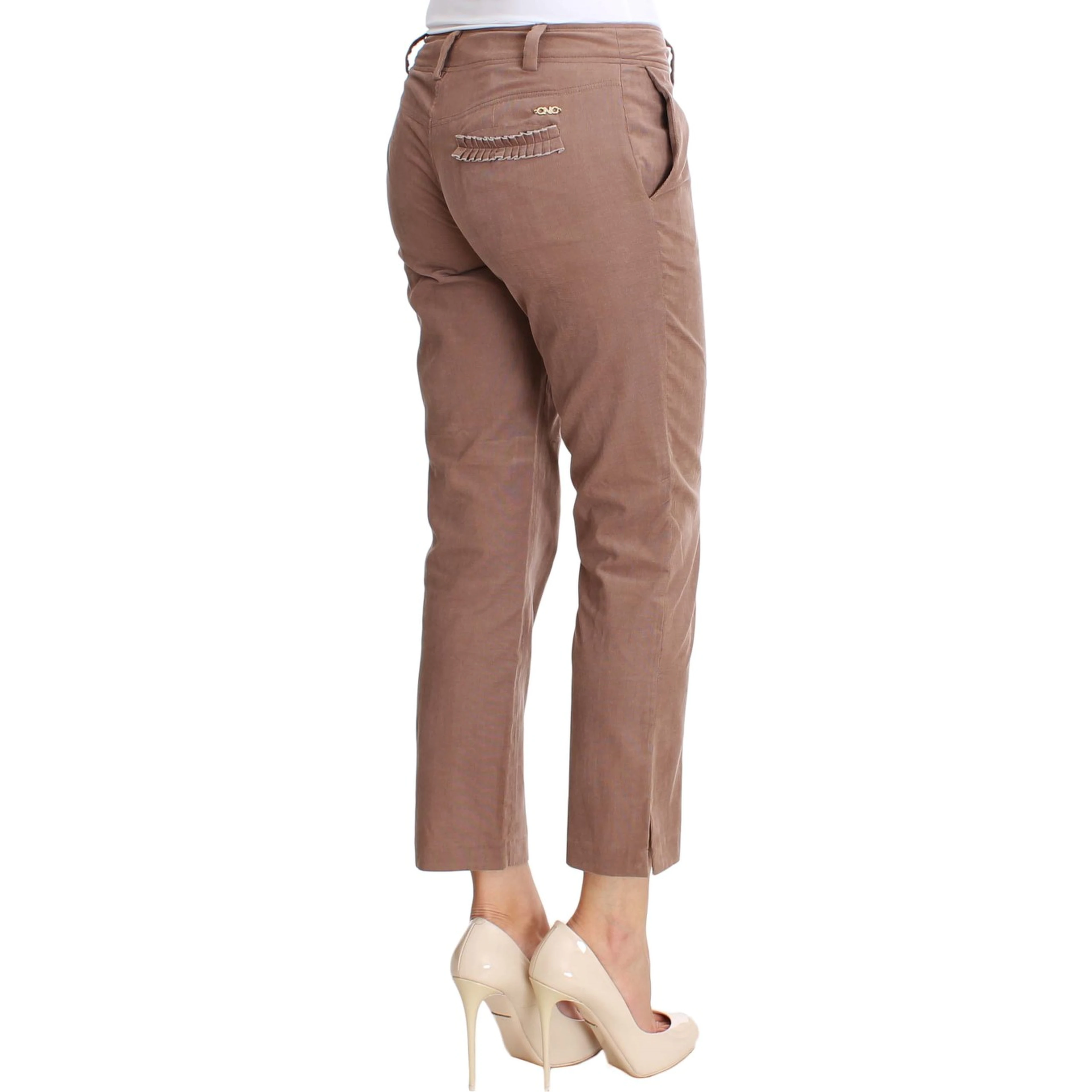 Brown Cropped Corduroys Pants
