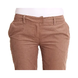Brown Cropped Corduroys Pants