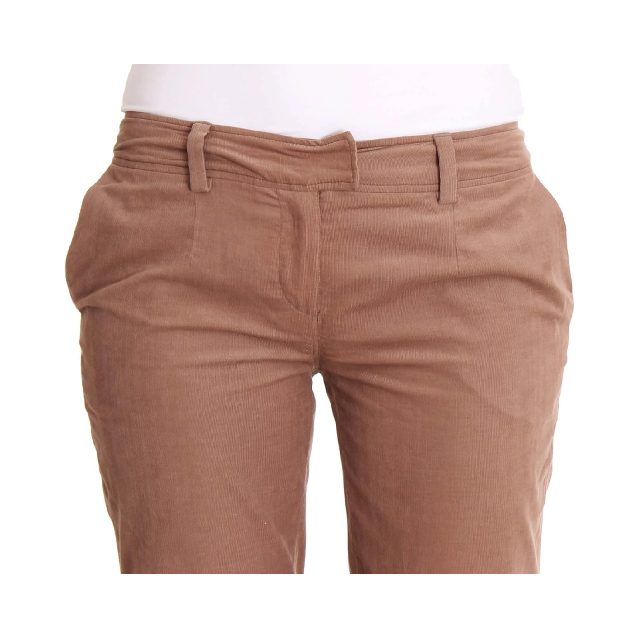 Brown Cropped Corduroys Pants