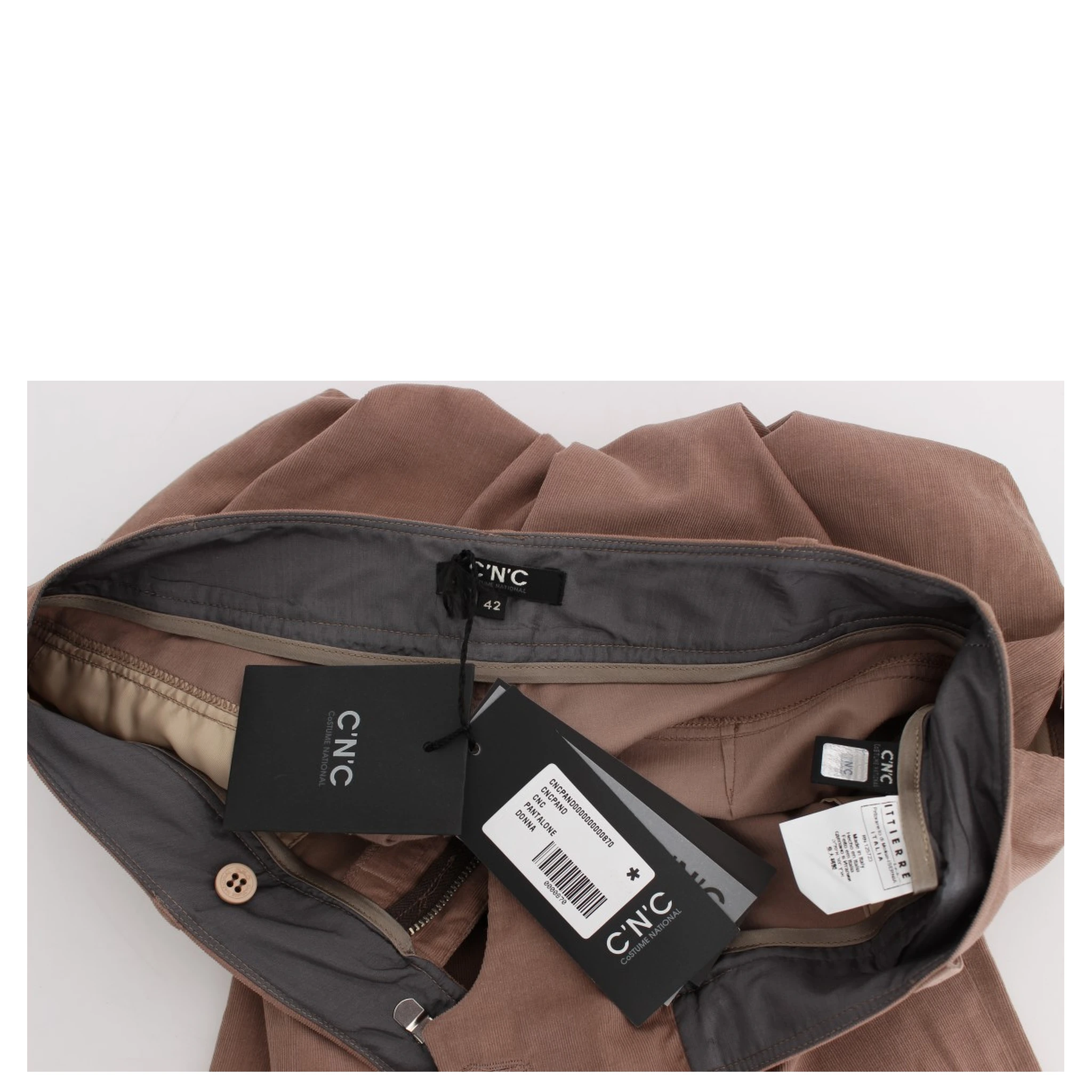 Brown Cropped Corduroys Pants