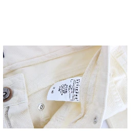 White Cotton Stretch Flare Jeans