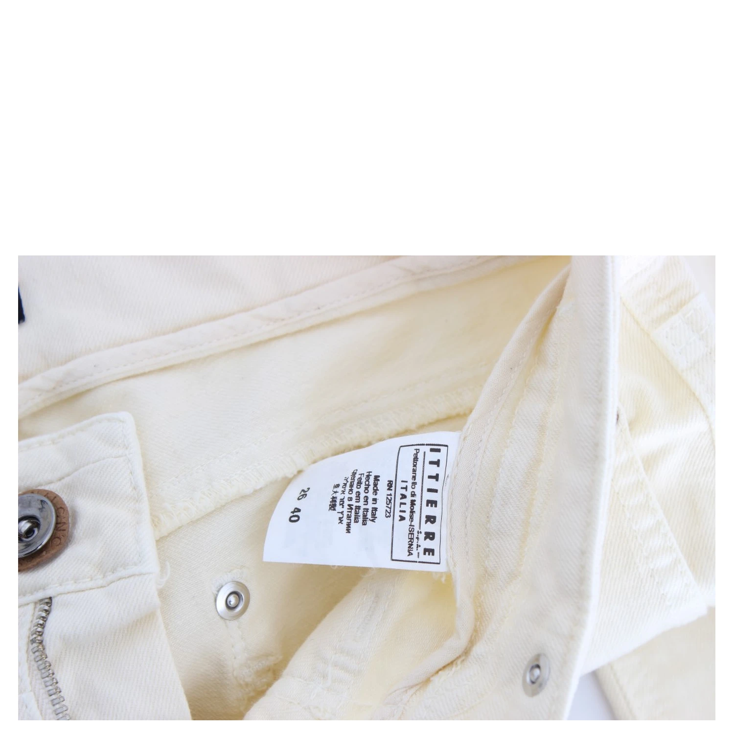 White Cotton Stretch Flare Jeans