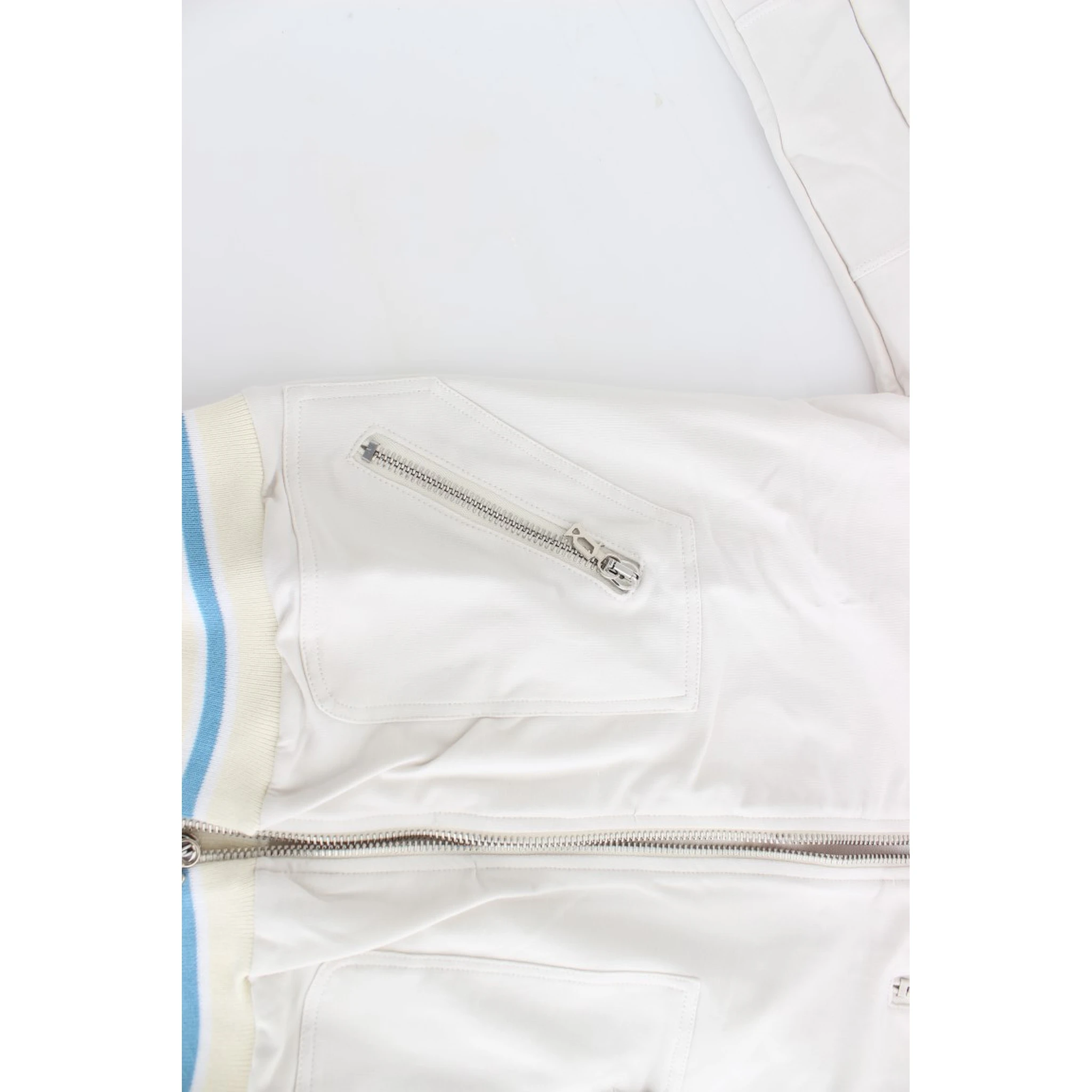 White Mock Zip Cardigan Sweatshirt Sweater