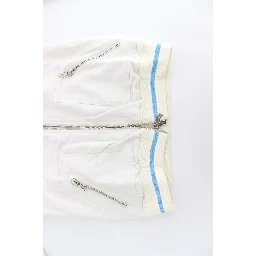 White Mock Zip Cardigan Sweatshirt Sweater