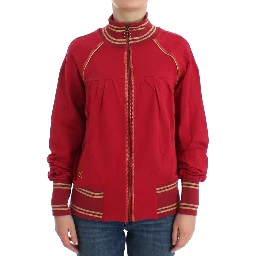 Pink Mock Zip Cardigan Sweatshirt Sweater