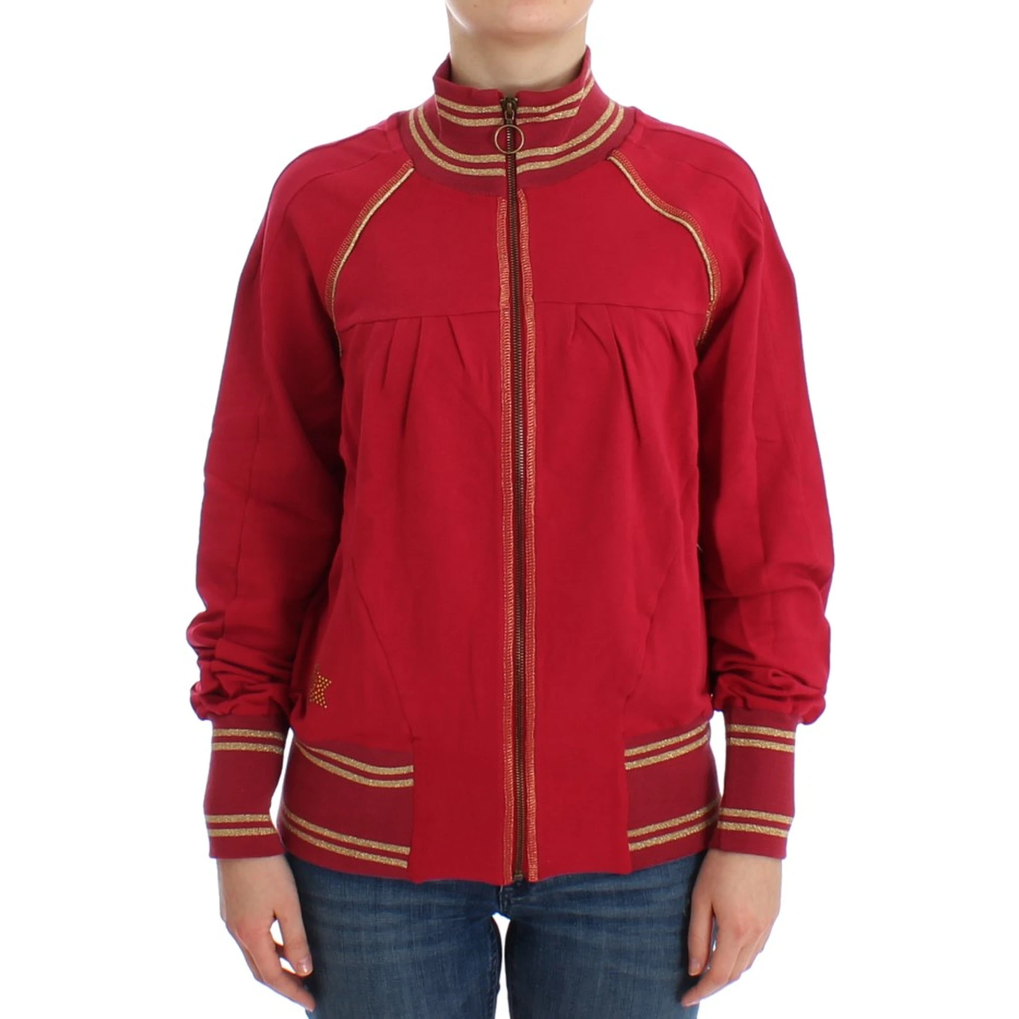 Pink Mock Zip Cardigan Sweatshirt Sweater