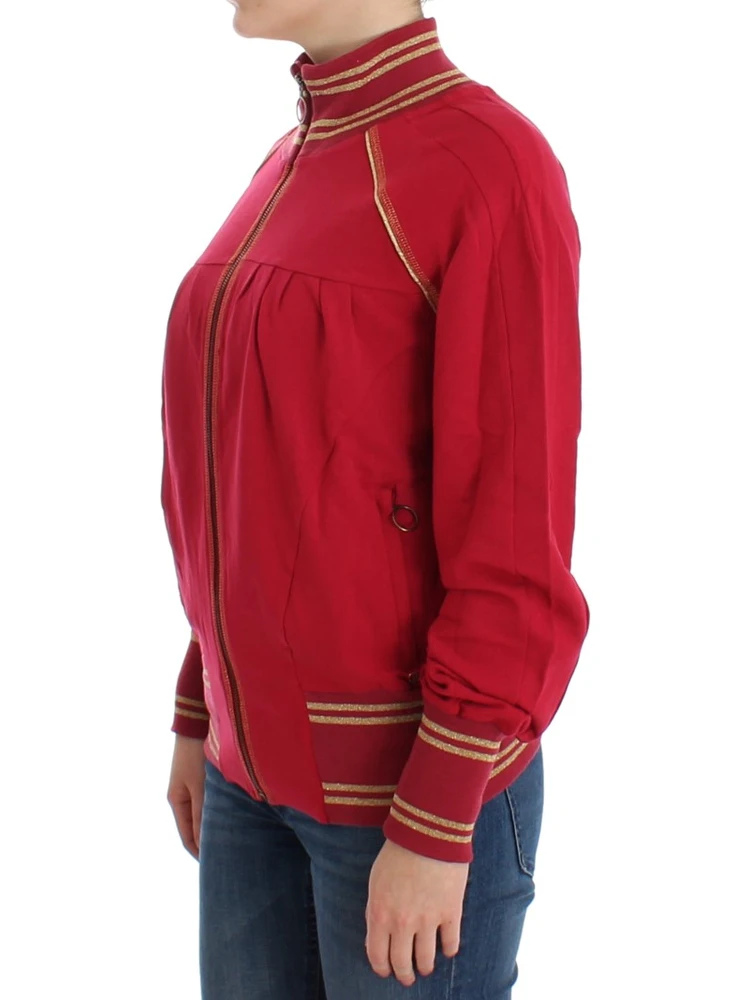 Pink Mock Zip Cardigan Sweatshirt Sweater alternative