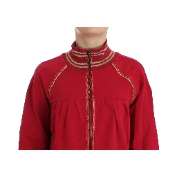 Pink Mock Zip Cardigan Sweatshirt Sweater