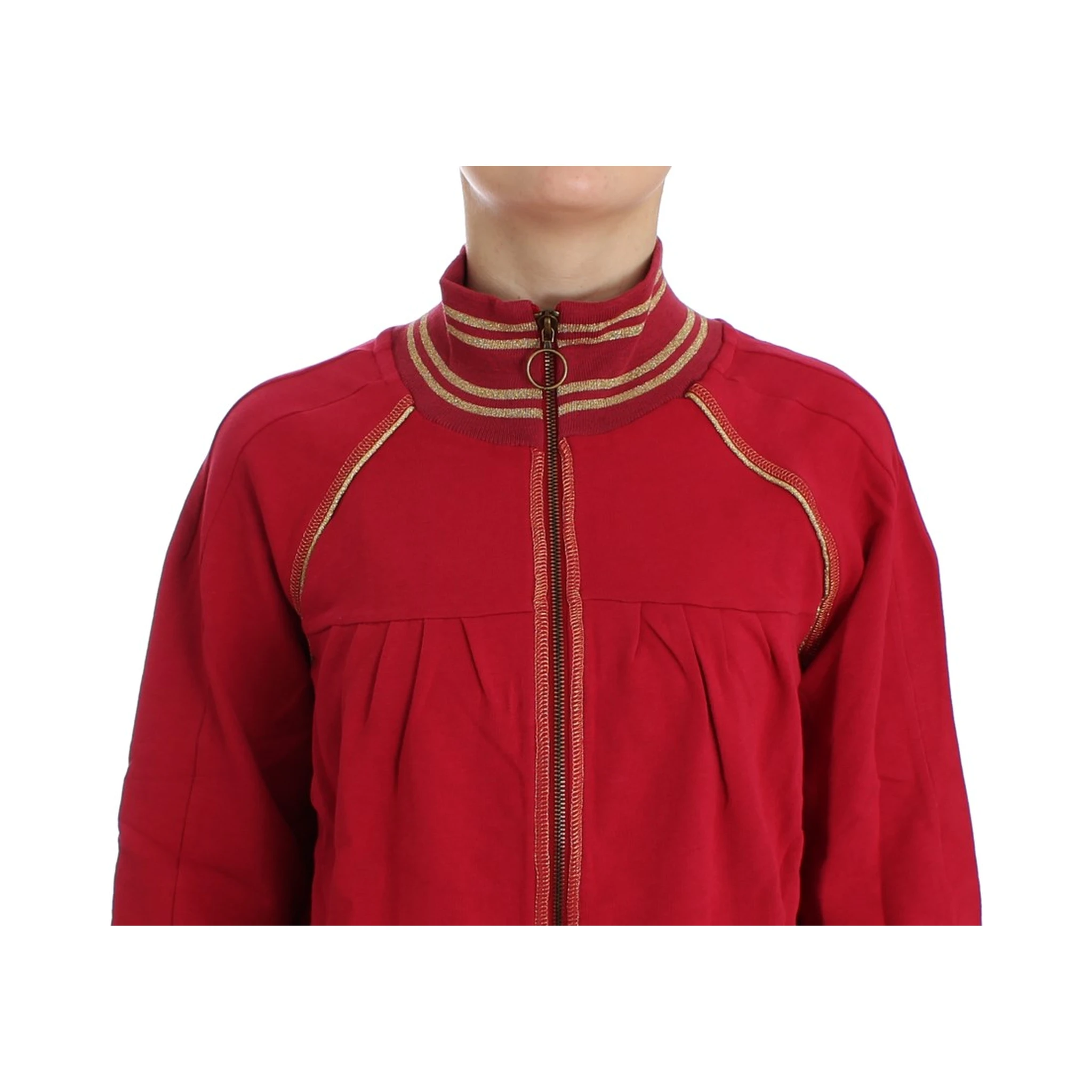 Pink Mock Zip Cardigan Sweatshirt Sweater