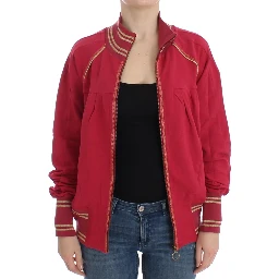 Pink Mock Zip Cardigan Sweatshirt Sweater