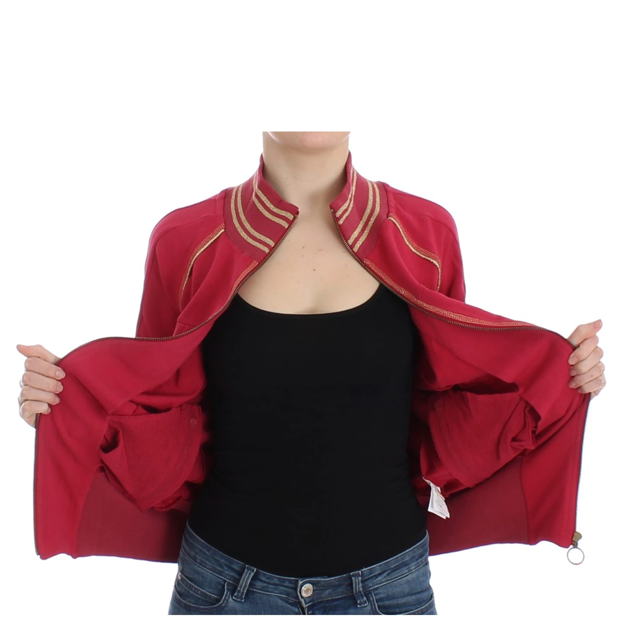 Pink Mock Zip Cardigan Sweatshirt Sweater