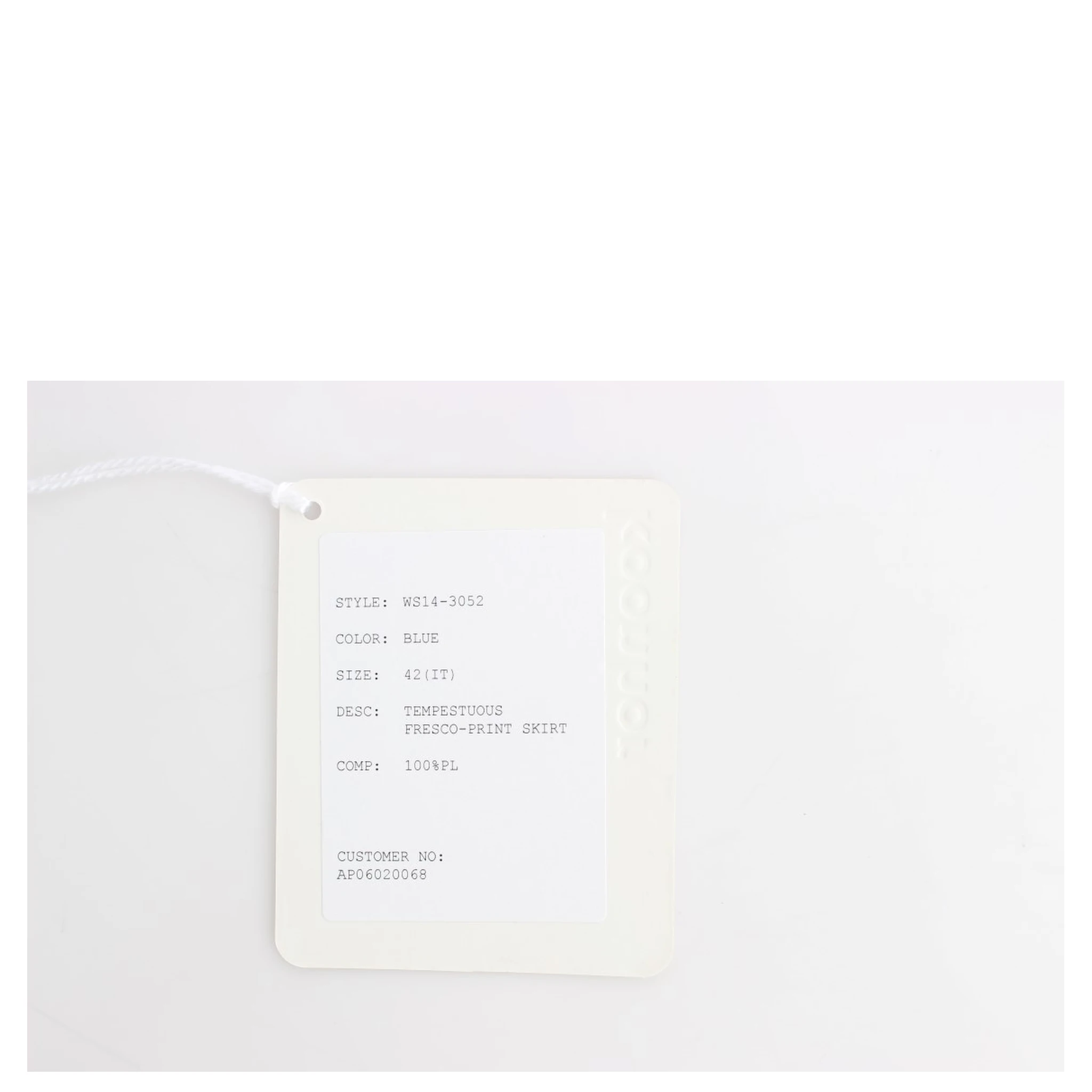 Blue Peplum Fresco-Print Straight Pencil Skirt