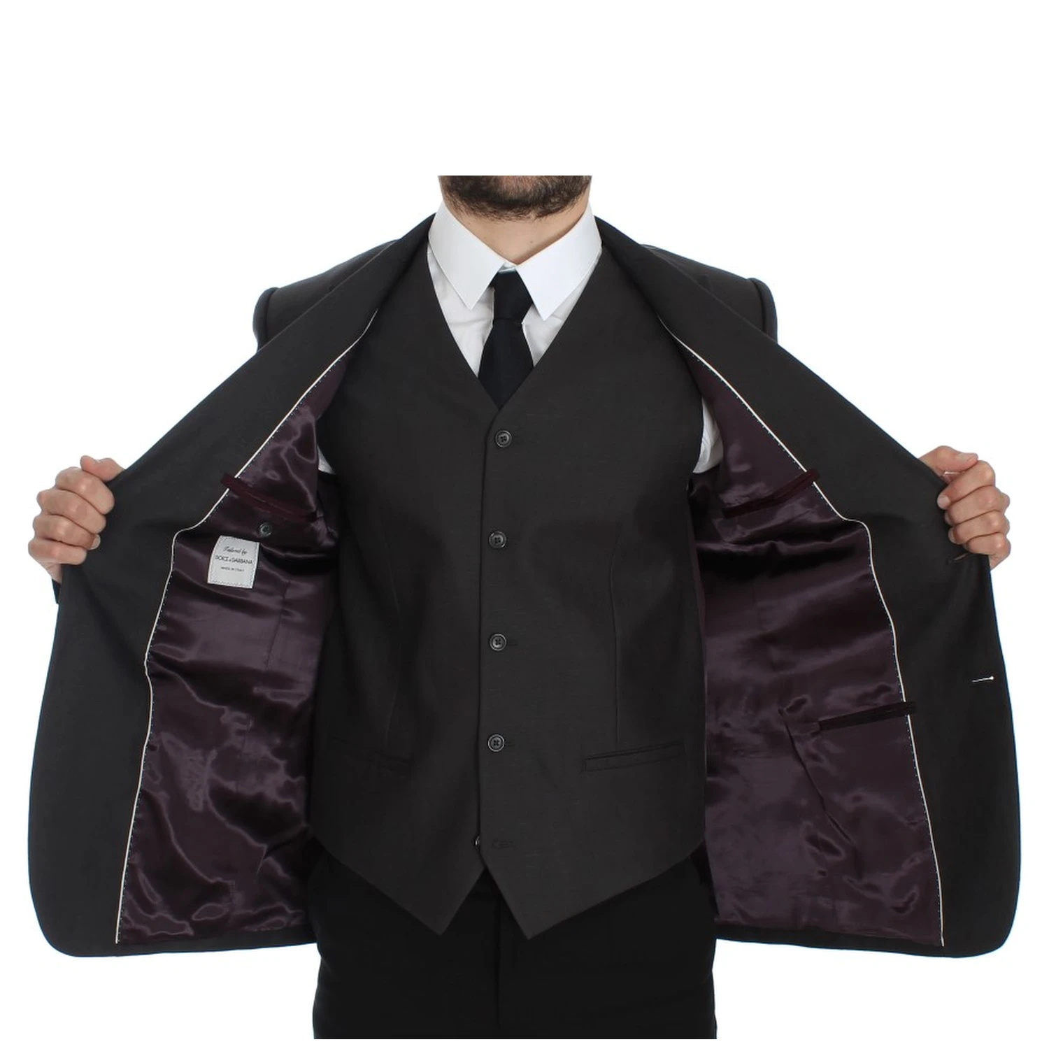 Gray Slim Fit Linen Blazer Jacket