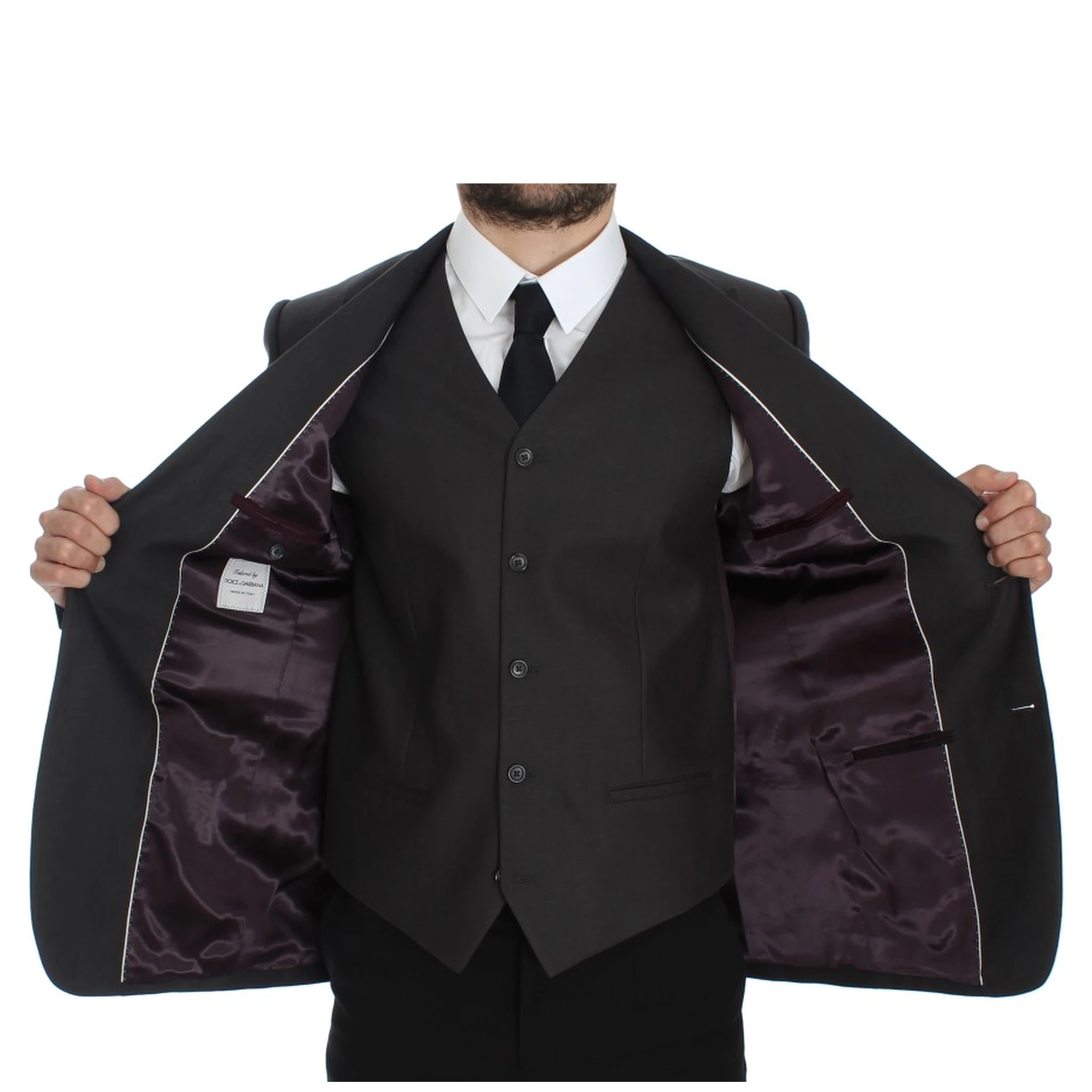 Gray Slim Fit Linen Blazer Jacket