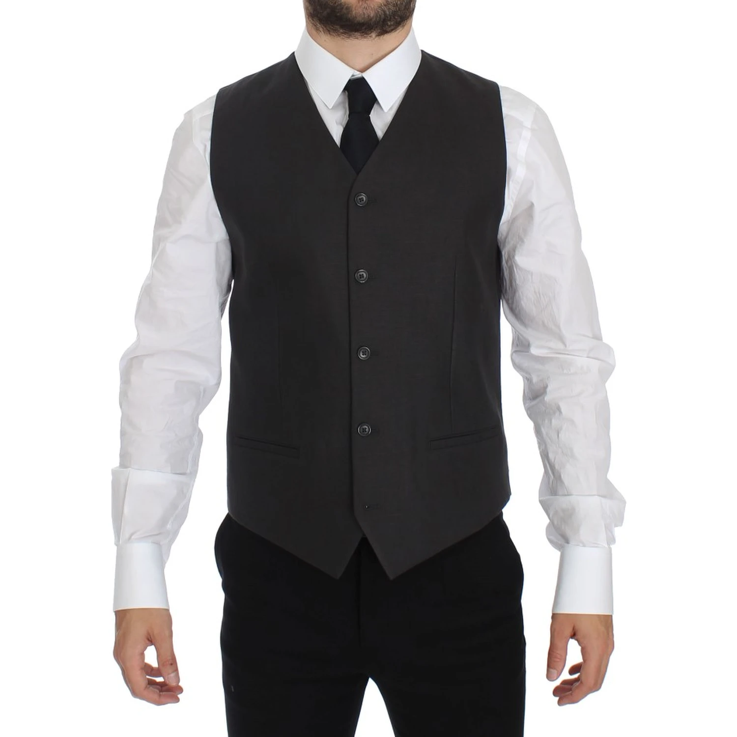 Gray Slim Fit Linen Blazer Jacket