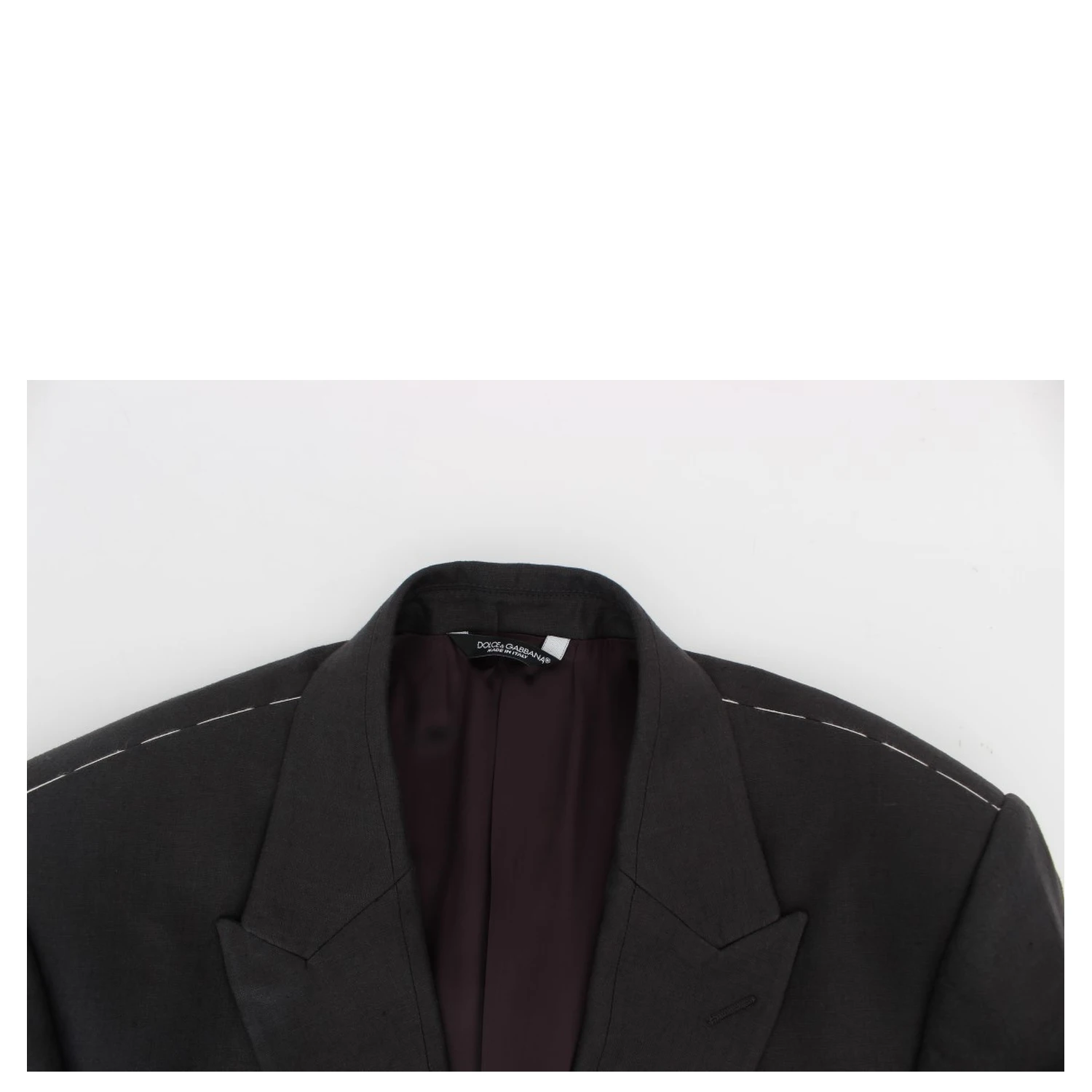 Gray Slim Fit Linen Blazer Jacket