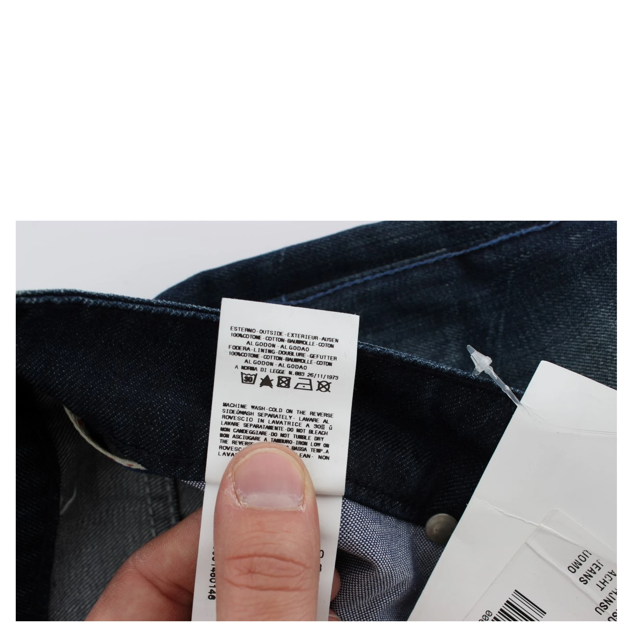 Blue Wash Cotton Denim Slim Fit Jeans