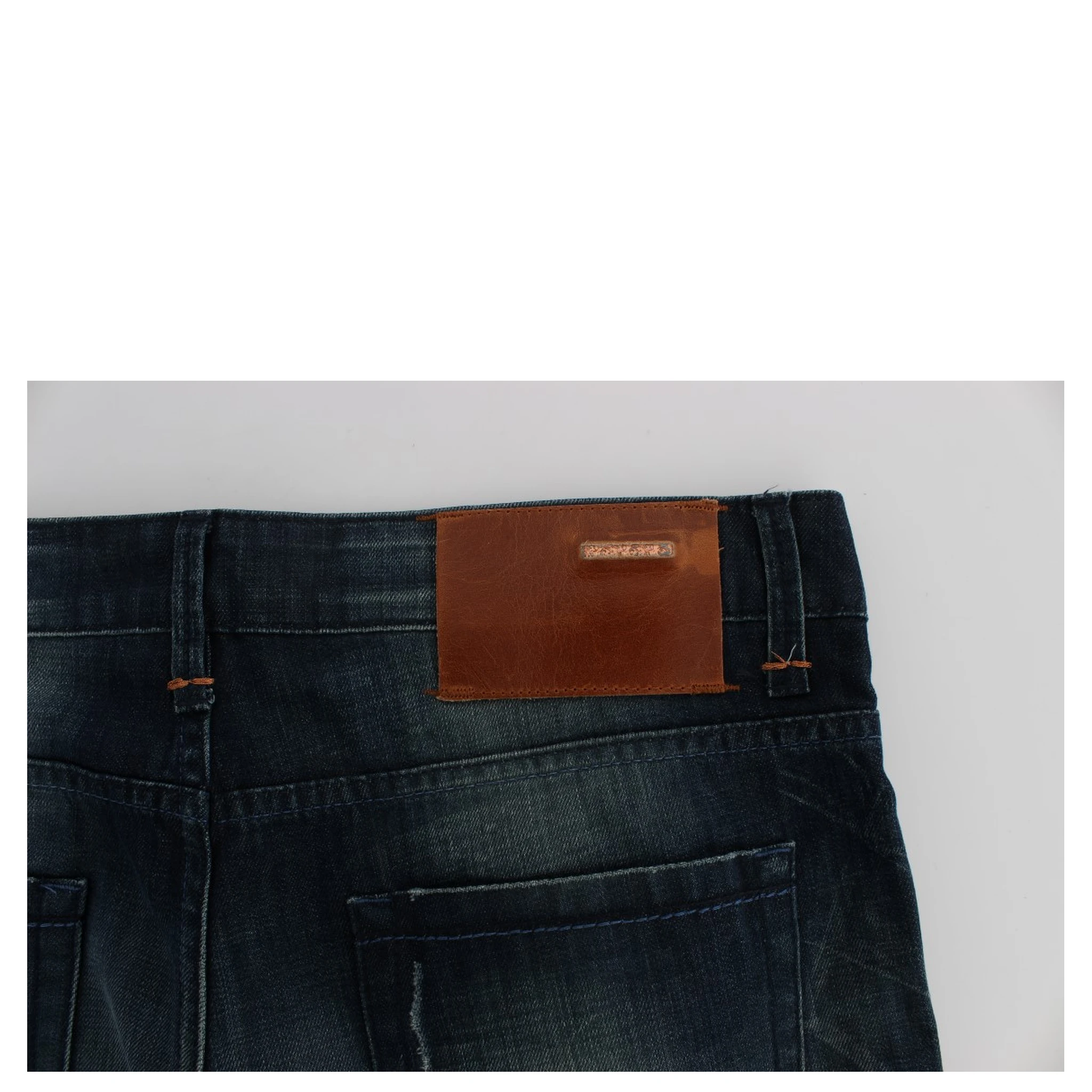 Blue Wash Cotton Denim Slim Fit Jeans