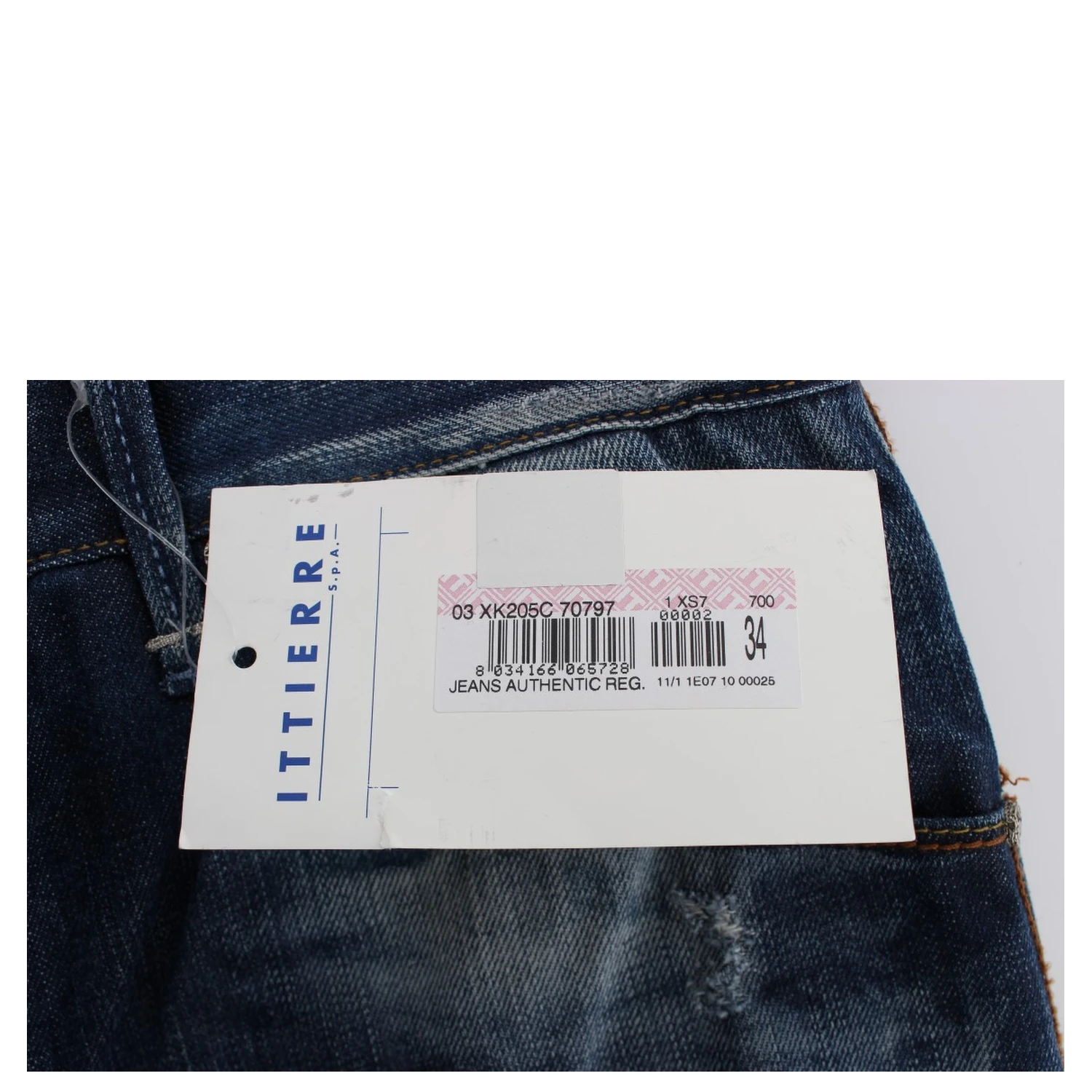 Blue Wash Cotton Denim Regular Fit Jeans