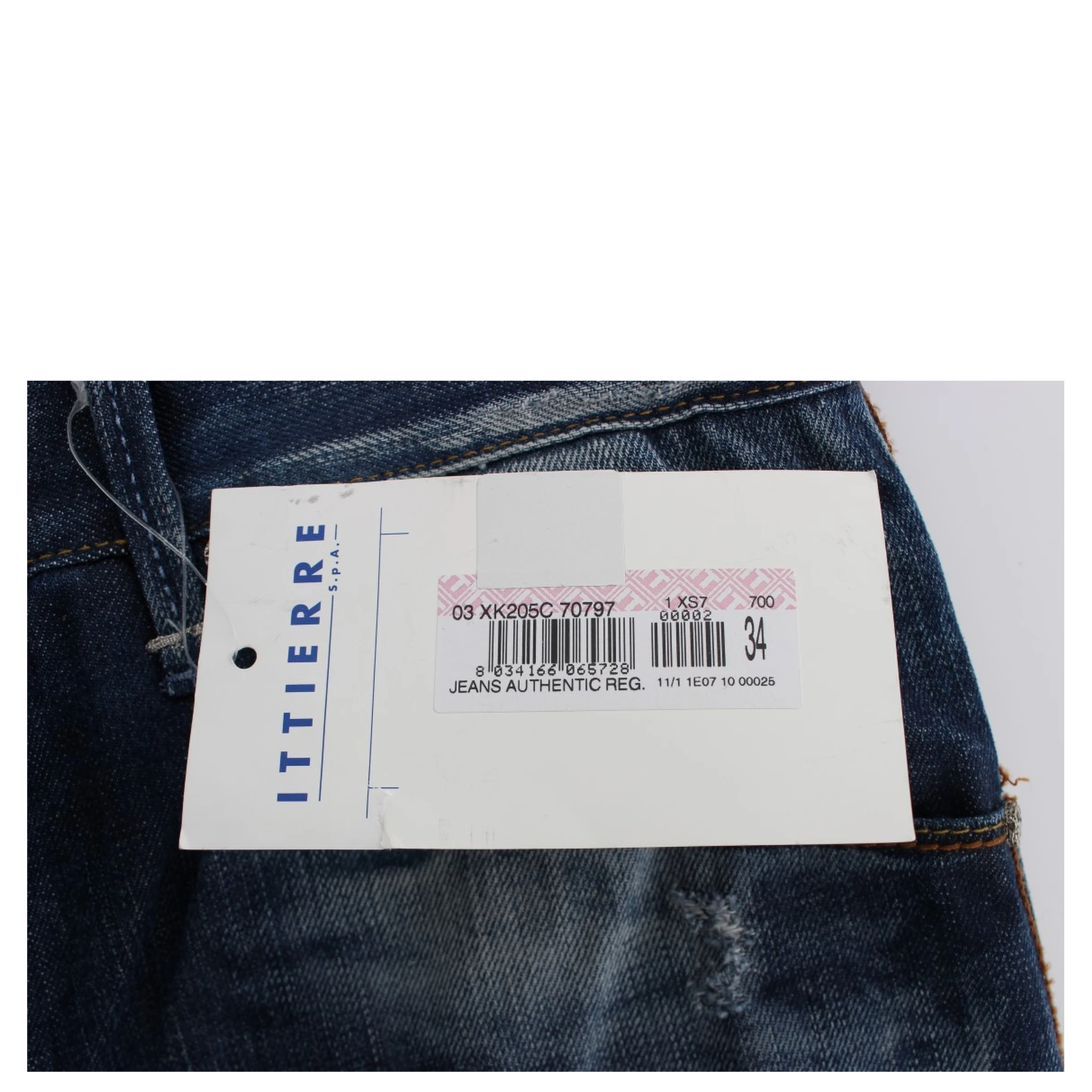 Blue Wash Cotton Denim Regular Fit Jeans