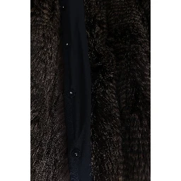 Brown Raccoon Fur Coat Jacket