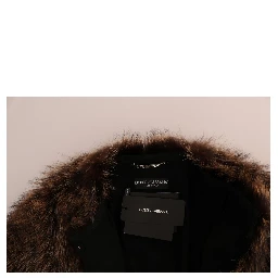 Brown Raccoon Fur Coat Jacket