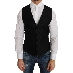 Black Polka Dot Pattern Vest