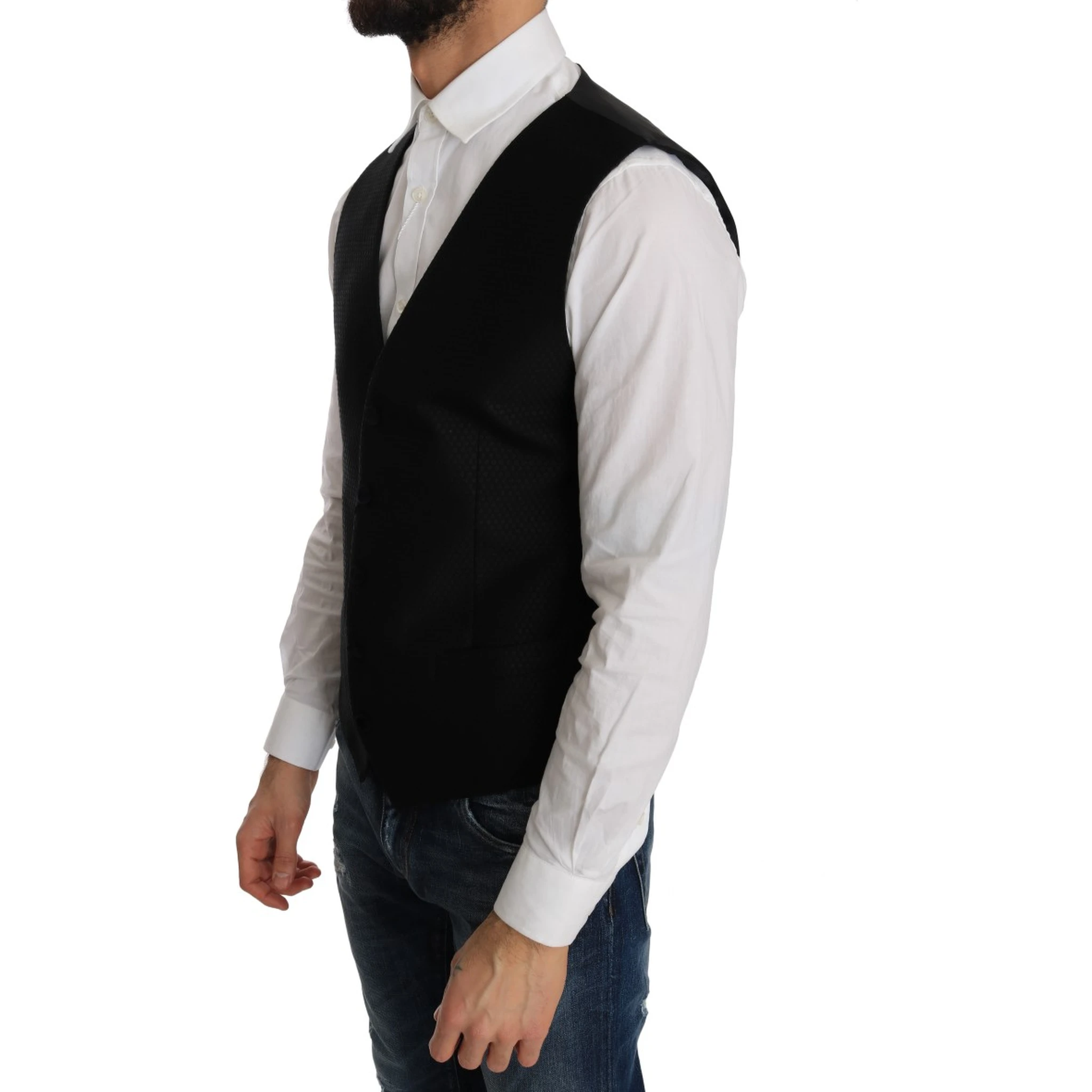 Black Polka Dot Pattern Vest