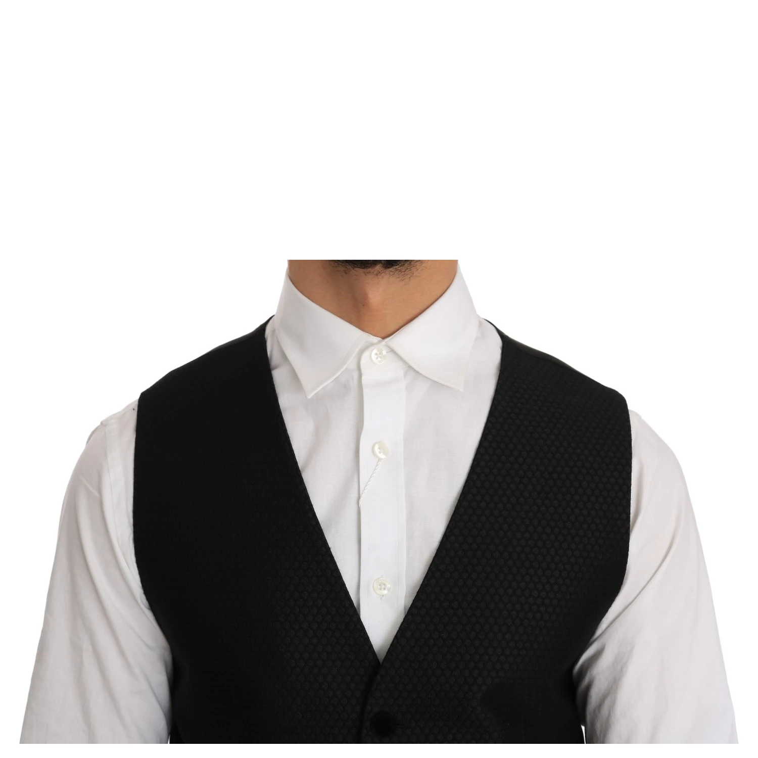 Black Polka Dot Pattern Vest