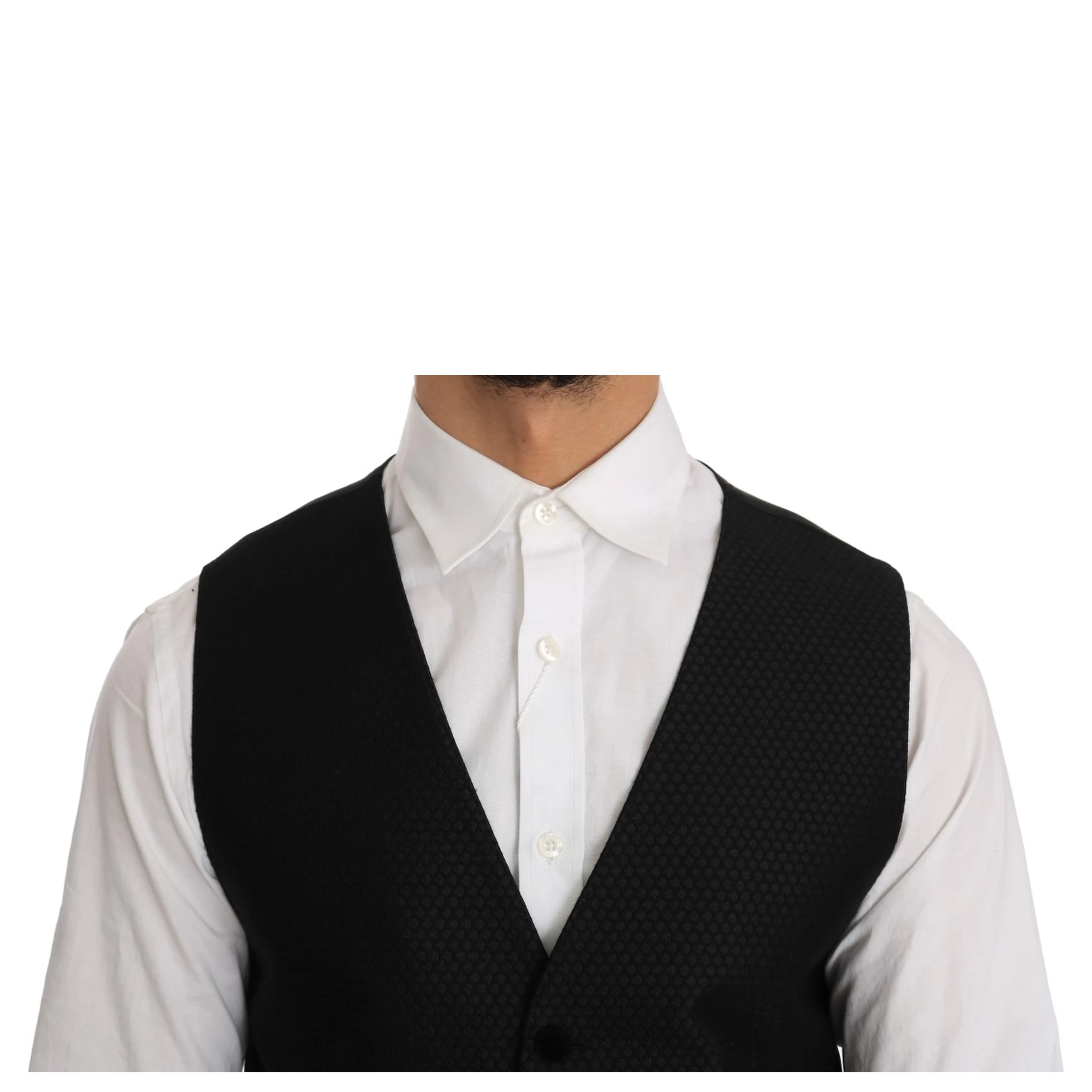 Black Polka Dot Pattern Vest