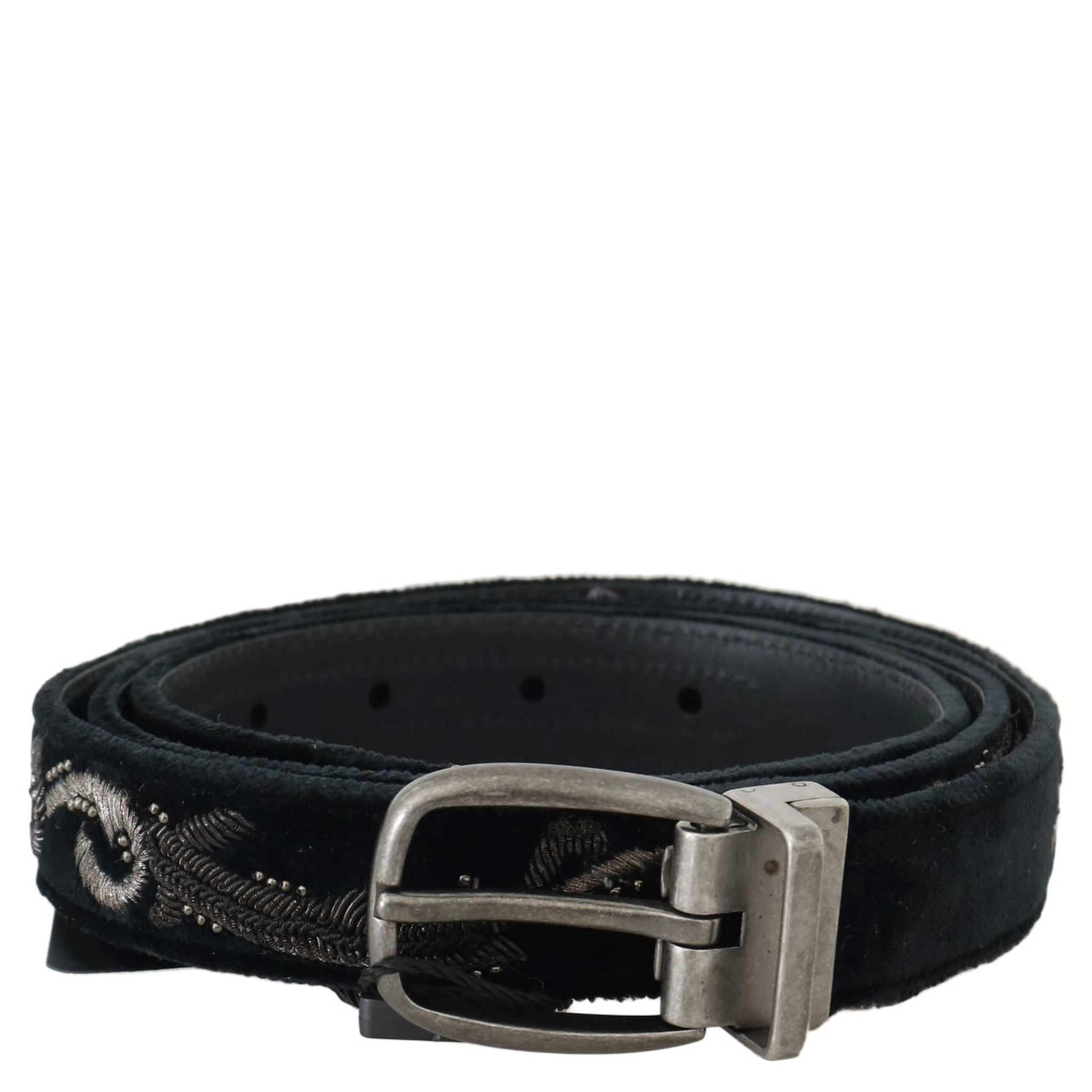 Black Cotton Royal Bee Embroidery Belt