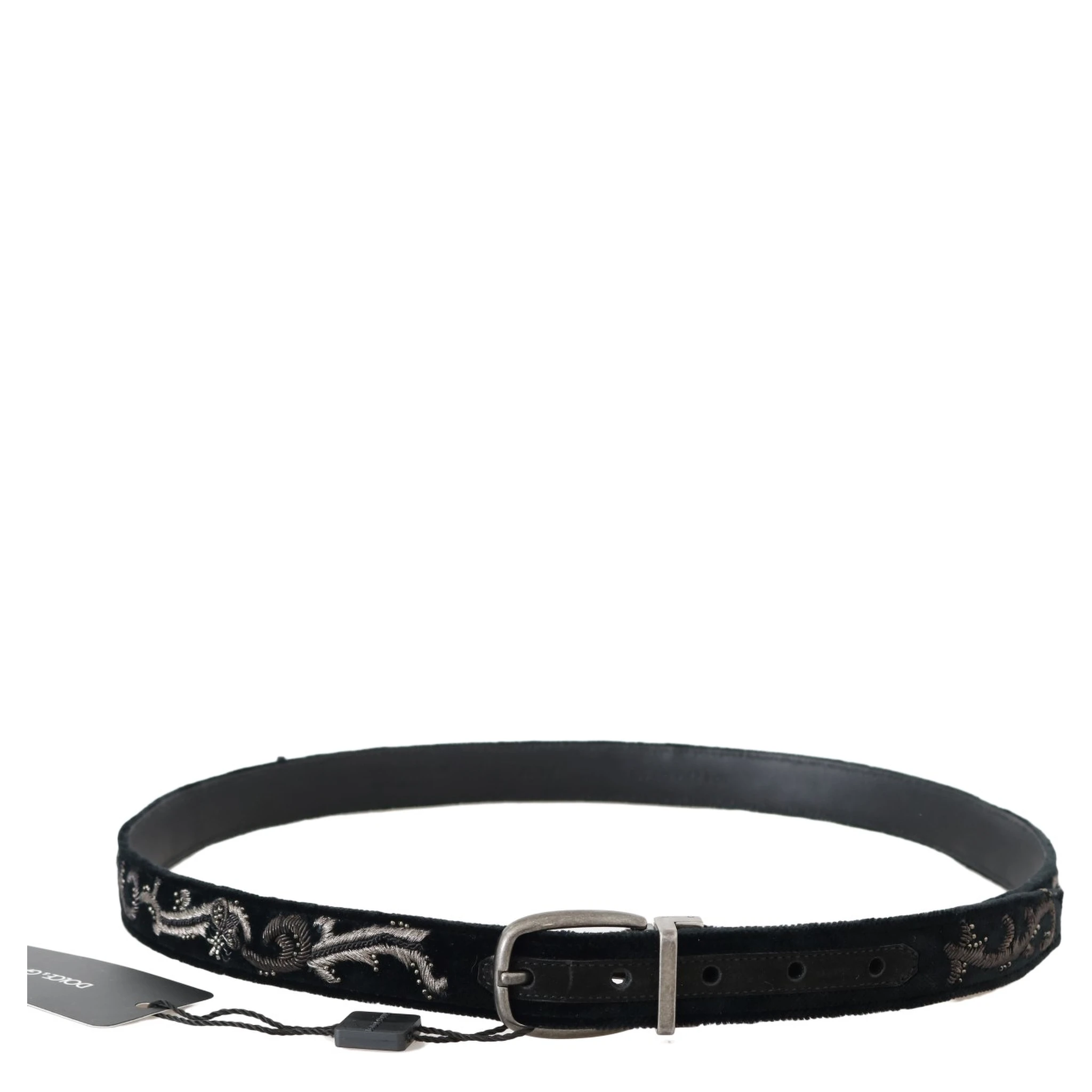 Black Cotton Royal Bee Embroidery Belt
