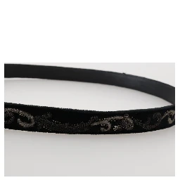 Black Cotton Royal Bee Embroidery Belt