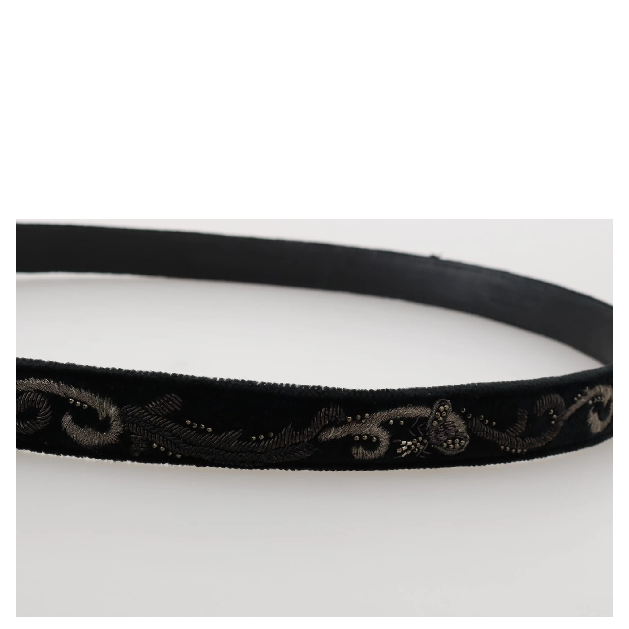 Black Cotton Royal Bee Embroidery Belt