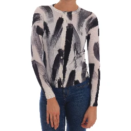 Cardigan Lightweight Silk Paint Stroke Sweater