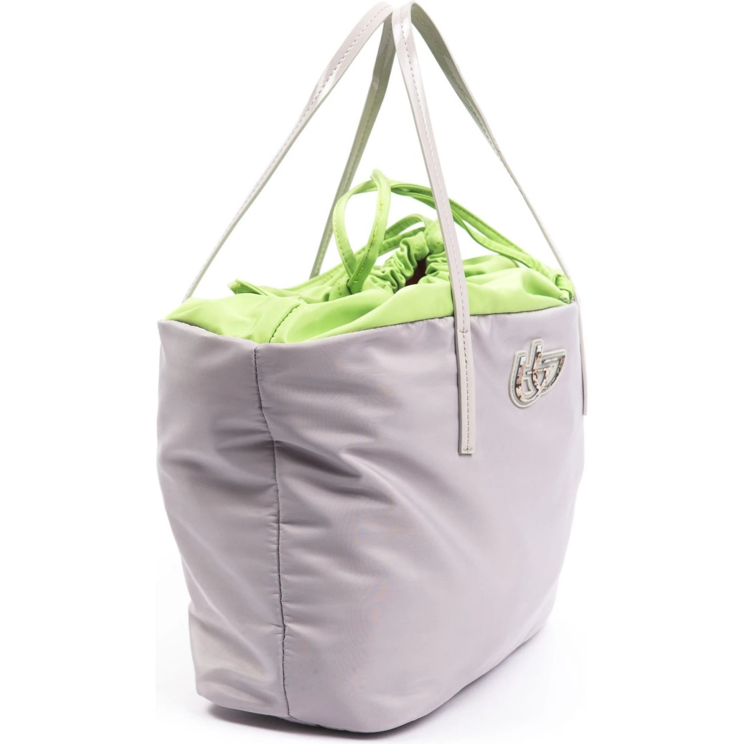 Gray Polyester Shoulder Bag