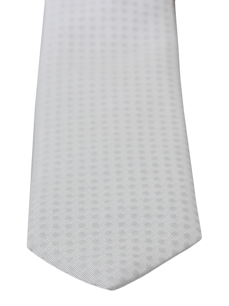 White Patterned Classic Mens Slim Necktie Tie alternative