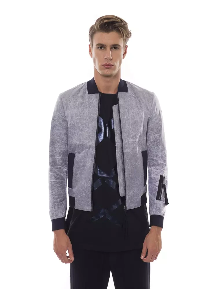 Gray Polyester Jackets & Coat