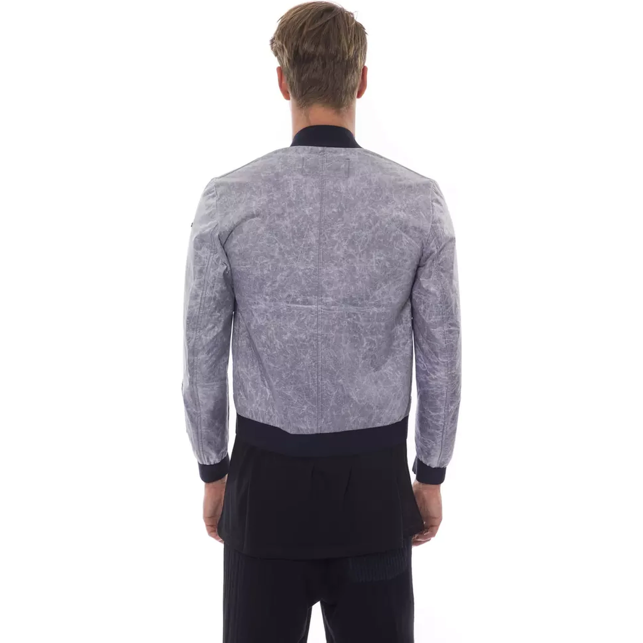 Gray Polyester Jackets & Coat