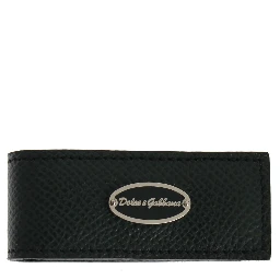 Green Leather Magnet Money Clip