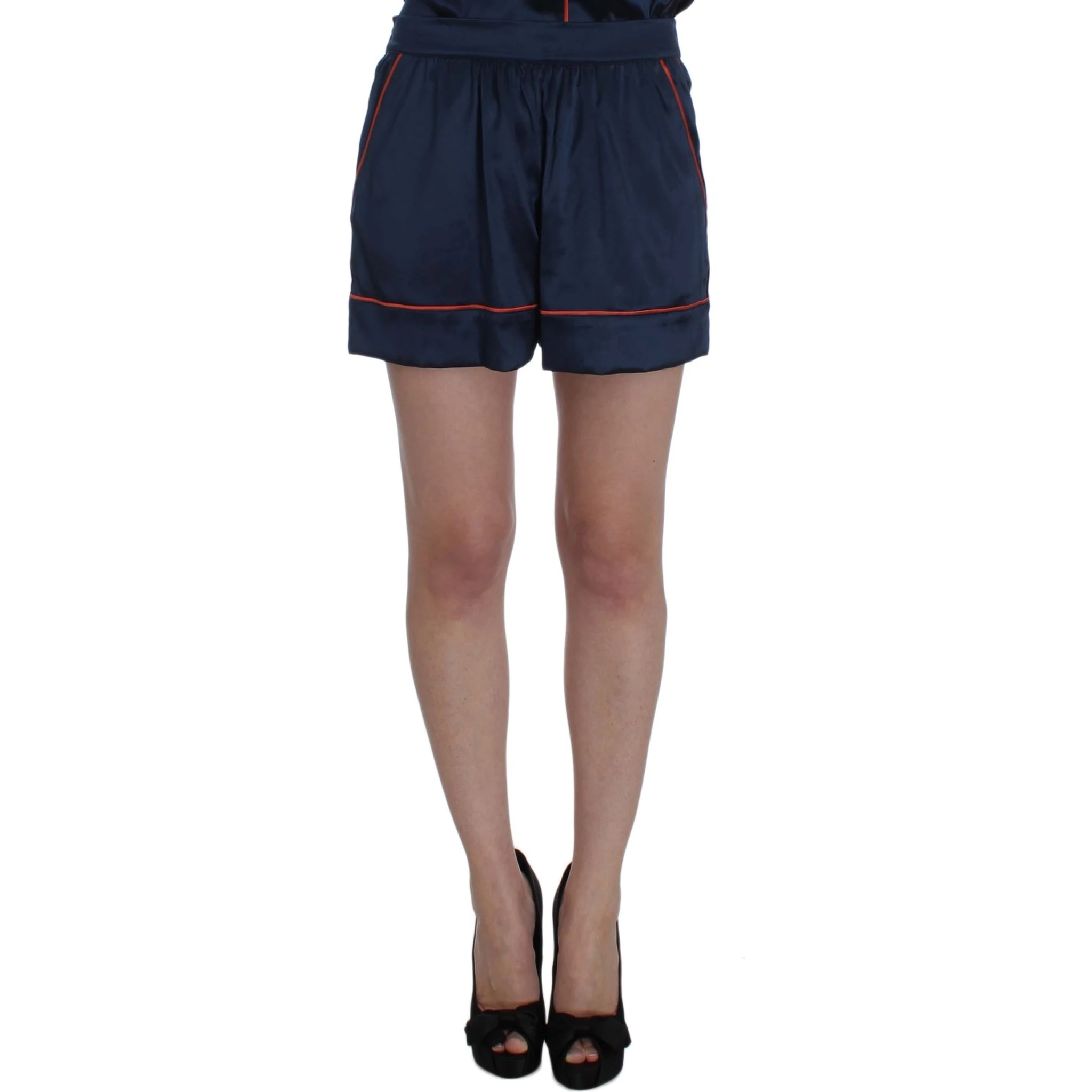 Blue Silk Stretch Sleepwear Shorts