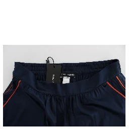 Blue Silk Stretch Sleepwear Shorts