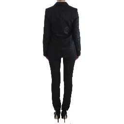 Black One Button Three Piece Suit
