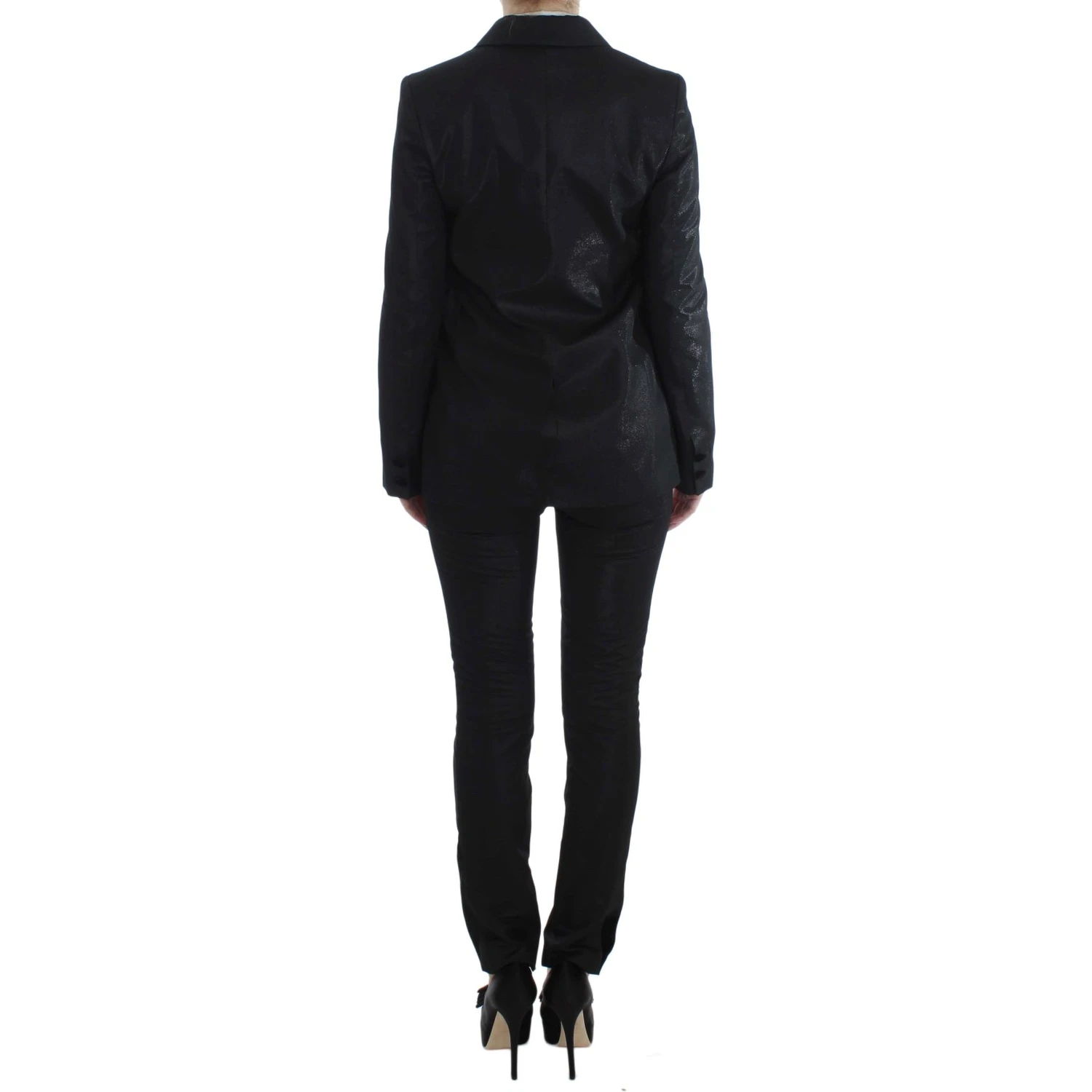 Black One Button Three Piece Suit