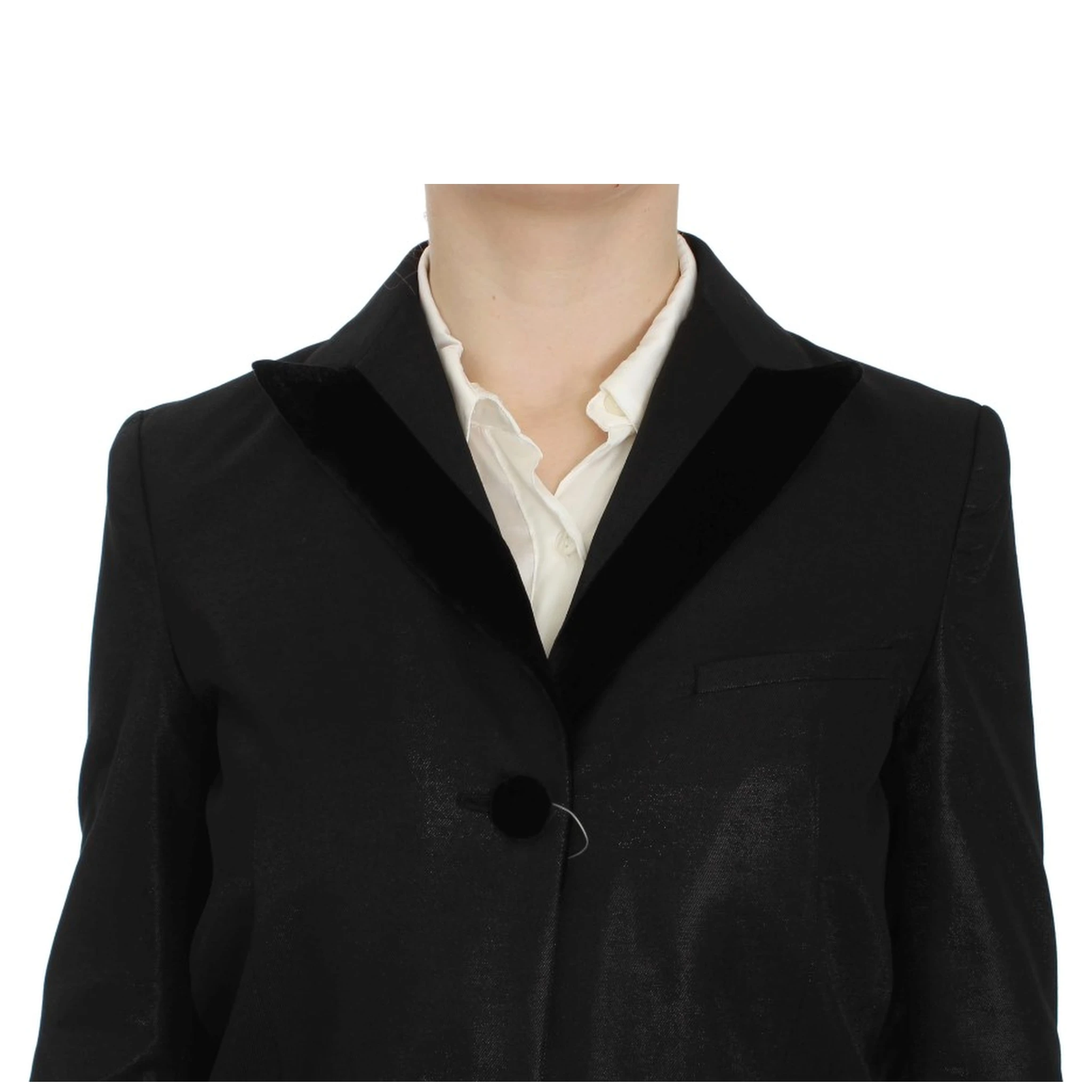 Black One Button Three Piece Suit