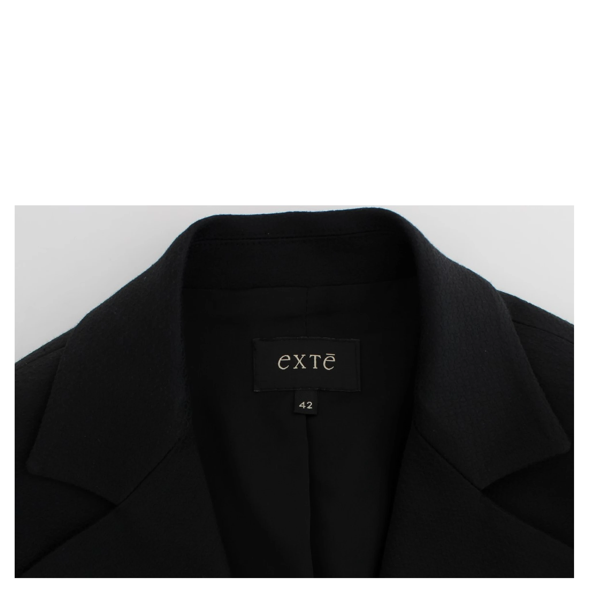 Black Cotton Stretch Gold Studded Blazer Jacket