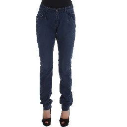 Blue Cotton Blend Denim Jeans